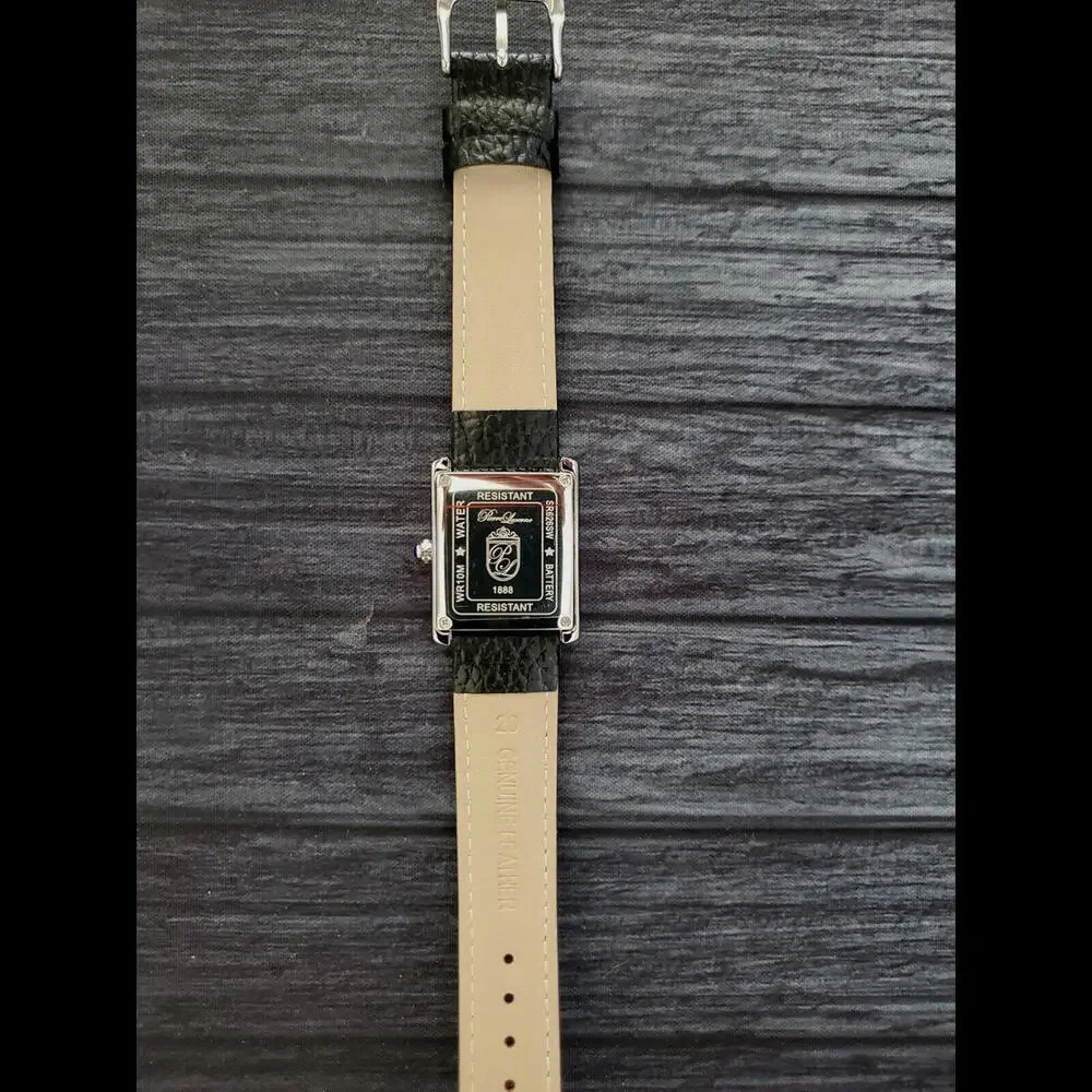 Vintage Tank‎ Style Pierre Lucerne  Mens Watch Black Band